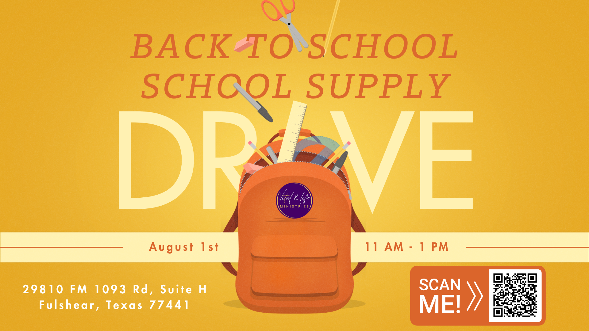 Back to School Supplies Drive Form Banner (Presentation)