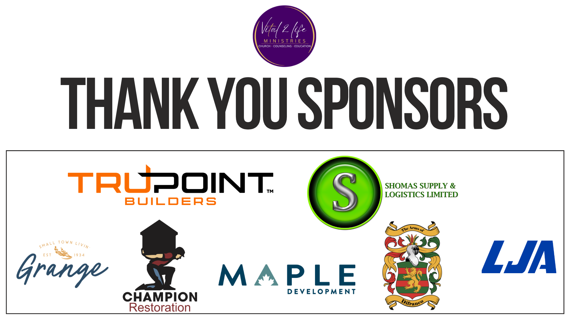 Sponsorship Thank you Flyer